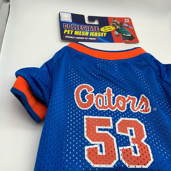 Pets First Florida Gators Collegiate Pet Mesh Jersey Gators #53 Size Medium - Picture 5 of 11